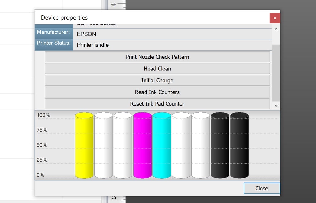 TexJet shortee2 How to perform the Ink Charge process